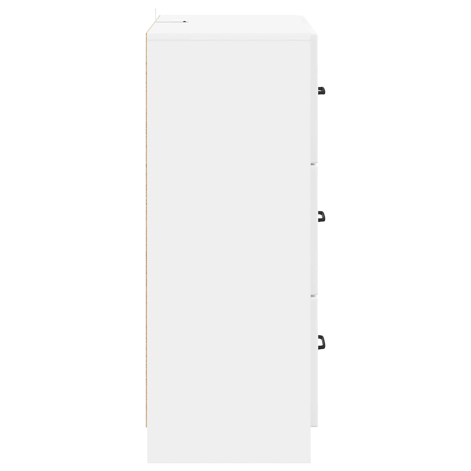 Ντουλάπι με Συρτάρια Γυαλιστερό Λευκό 66 x 34,5 x 87 εκ. - Image 5