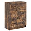 vidaXL Sahtlib&uuml;roo 66 x 34,5 x 87 cm Tehispuit Suitsutatud tamm
