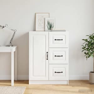 Servírovací skříň Bílá s vysokým leskem 66 x 34,5 x 87 cm - obrázek 4
