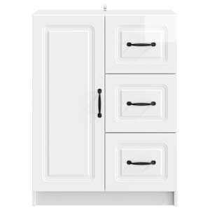 Servírovací skříň Bílá s vysokým leskem 66 x 34,5 x 87 cm - obrázek 6