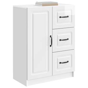 Servírovací skříň Bílá s vysokým leskem 66 x 34,5 x 87 cm - obrázek 3