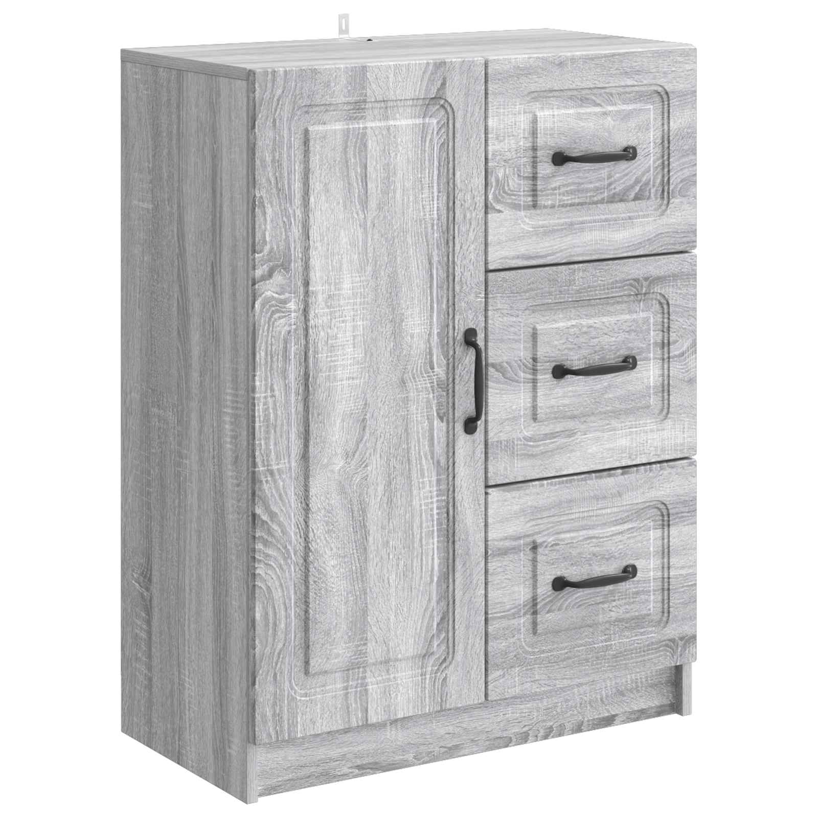 vidaXL Bufet cu sertar Sonoma gri 66 x 34,5 x 87 cm Lemn prelucrat