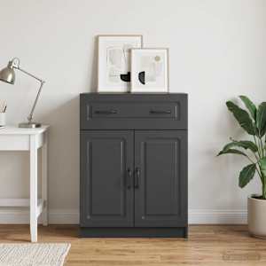 Servírovací skříň Černá 66 x 34,5 x 87 cm Kompozitní dřevo - obrázek 1