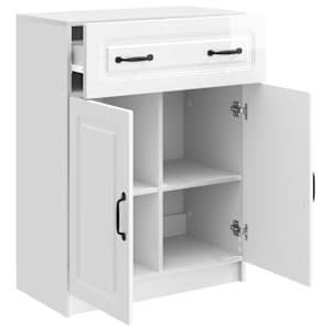Servírovací skříň Bílá s vysokým leskem 66 x 34,5 x 87 cm - obrázek 5