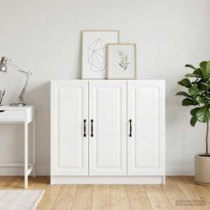 Servírovací skříň Bílá s vysokým leskem 89 x 34,5 x 77 cm - obrázek 1