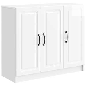Servírovací skříň Bílá s vysokým leskem 89 x 34,5 x 77 cm - obrázek 2