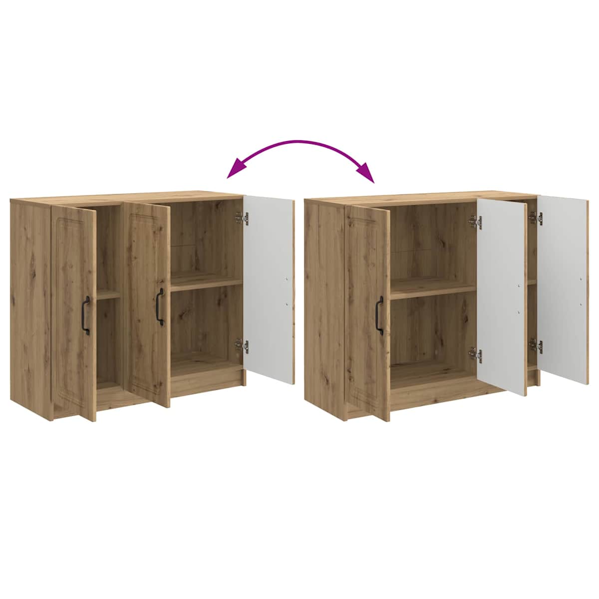 Sideboard 89 x 34,5 x 77 cm Konstrueret træ - Billede 11