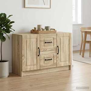 Servírovací skříň Dub sonoma 89 x 34,5 x 57 cm Kompozitní dřevo - obrázek 4