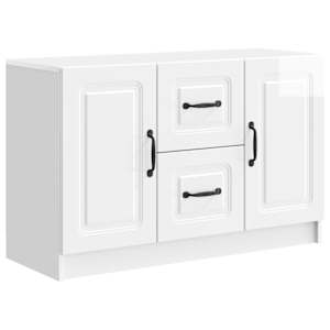 Servírovací skříň Bílá s vysokým leskem 89 x 34,5 x 57 cm - obrázek 2