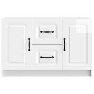 Servírovací skříň Bílá s vysokým leskem 89 x 34,5 x 57 cm - obrázek 6