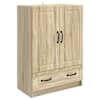 vidaXL K&otilde;ide sahtliga Sonoma tamm 66 x 34,5 x 92 cm Tehispuit
