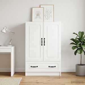 Servírovací skříň Bílá s vysokým leskem 66 x 34,5 x 92 cm - obrázek 3