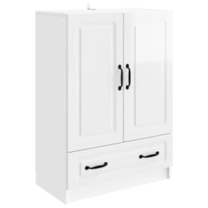 Servírovací skříň Bílá s vysokým leskem 66 x 34,5 x 92 cm - obrázek 2