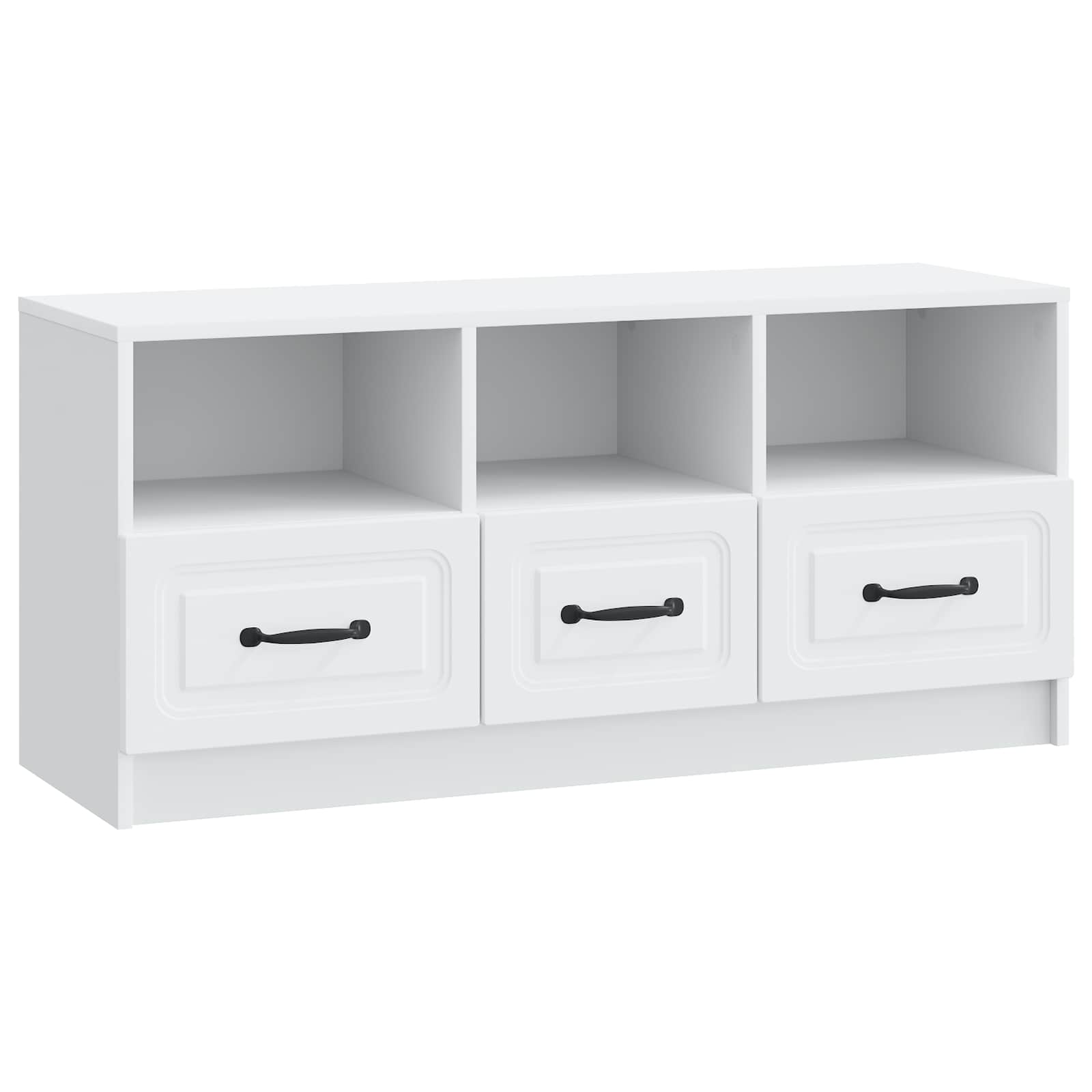 vidaXL Cabinet TV cu sertar Alb 102 x 34,5 x 47 cm Lemn prelucrat