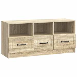 vidaXL Telerikapp sahtliga Sonoma tamm 102 x 34,5 x 47 cm Tehispuit