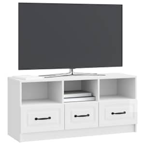 Televizní skříň Bílá s vysokým leskem 102 x 34,5 x 47 cm - obrázek 3