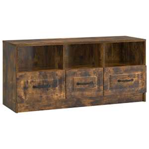 Televizní skříň Kouřový dub 102 x 34,5 x 47 cm Kompozitní dřevo - obrázek 2