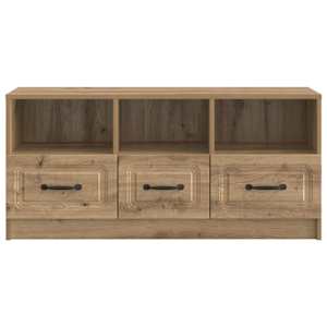 Televizní skříň 102 x 34,5 x 47 cm Dub artisan Kompozitní dřevo - obrázek 6