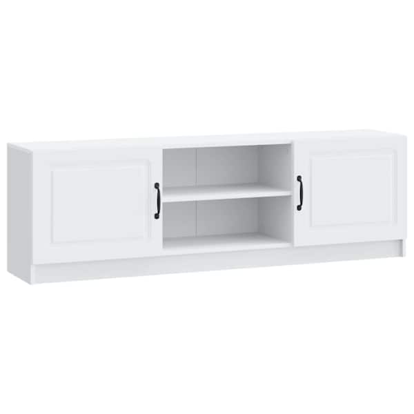 vidaXL Telerikapp Valge 150 x 31 x 47 cm Tehispuit