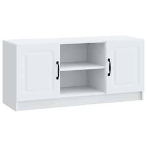 vidaXL Telerikapp Valge 102 x 34,5 x 47 cm Tehispuit