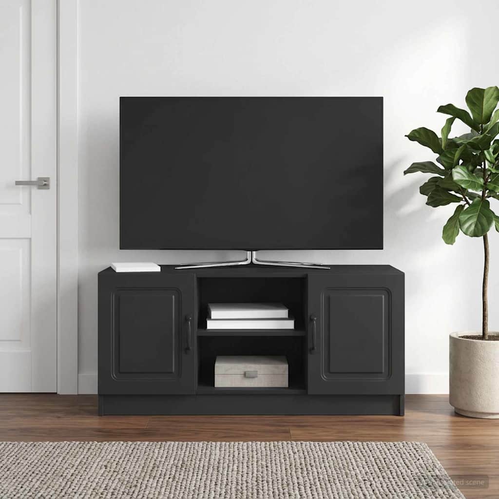 TV-kaappi Musta 102 x 34,5 x 47 cm Tekninen puu