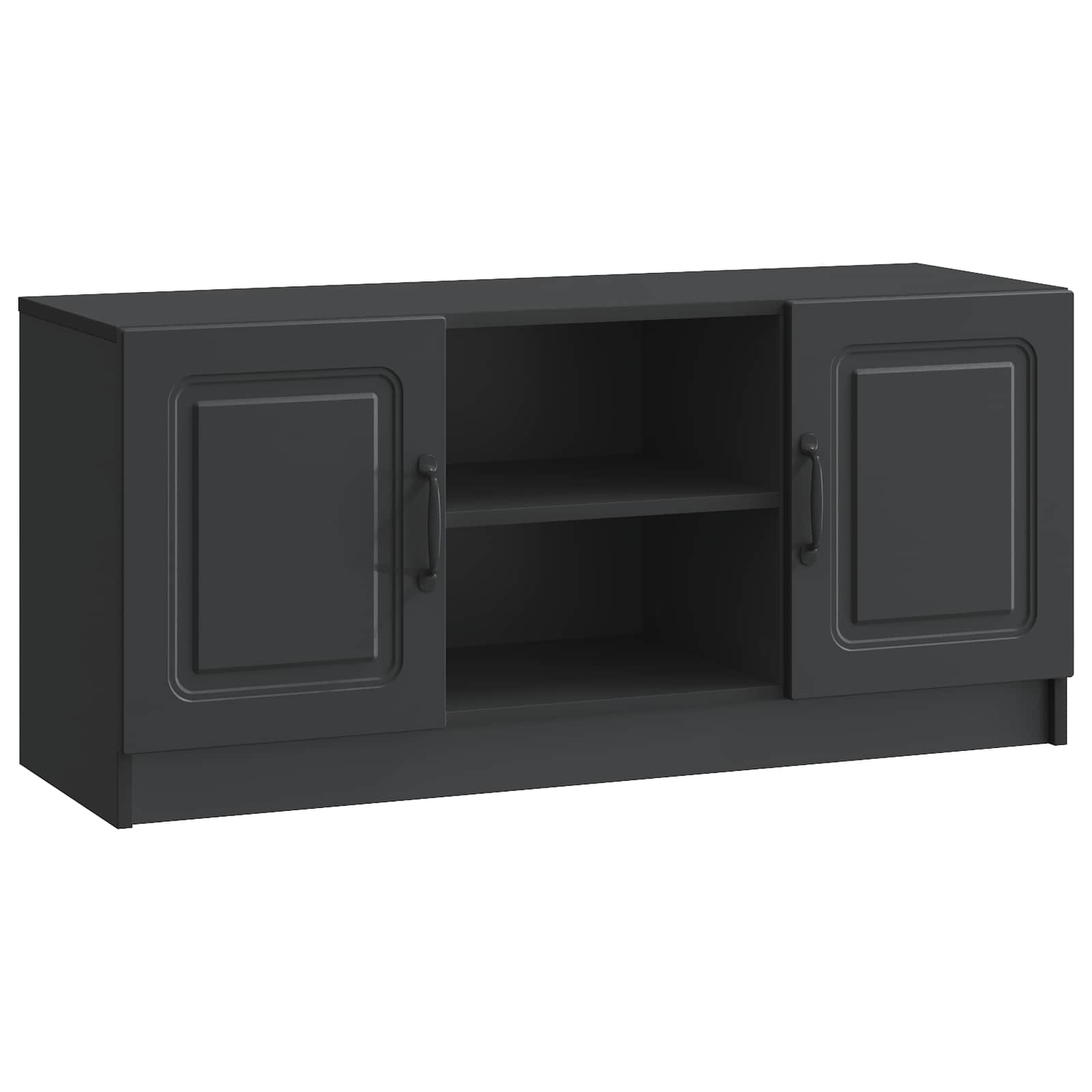 TV-kaappi Musta 102 x 34,5 x 47 cm Tekninen puu