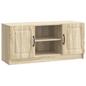 Televizní skříň Dub sonoma 102 x 34,5 x 47 cm Kompozitní dřevo - obrázek 2