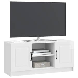 Televizní skříň Bílá s vysokým leskem 102 x 34,5 x 47 cm - obrázek 3