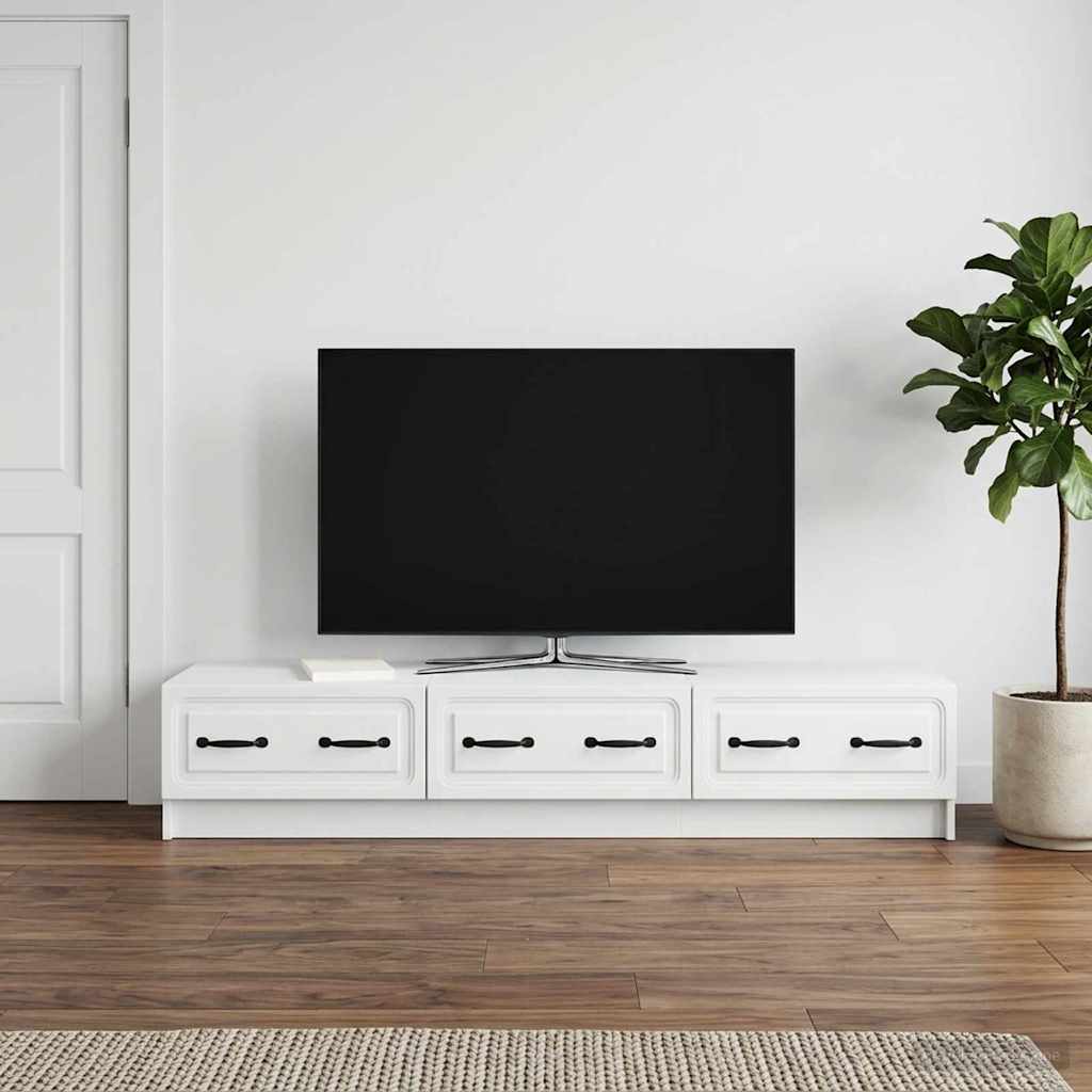 vidaXL TV-kaappi valkoinen 147 x 34,5 x 27 cm Tekninen puu