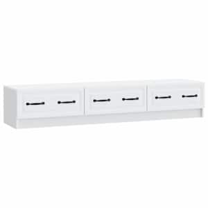 TV omarica s predalom Bela 147 x 34,5 x 27 cm Inženirski les
