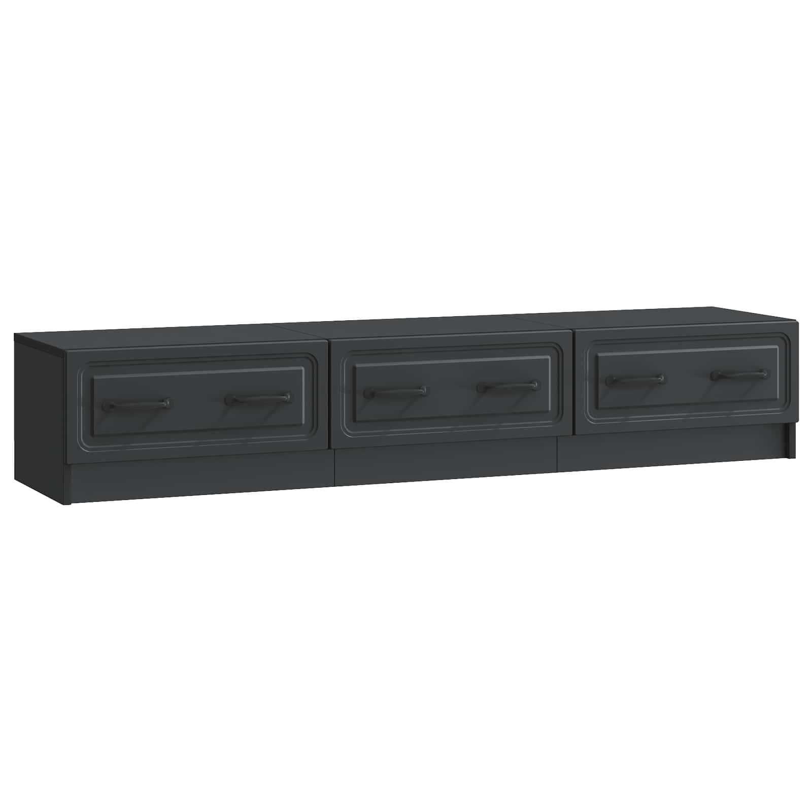 vidaXL Cabinet TV cu sertar Negru 147 x 34,5 x 27 cm Lemn prelucrat
