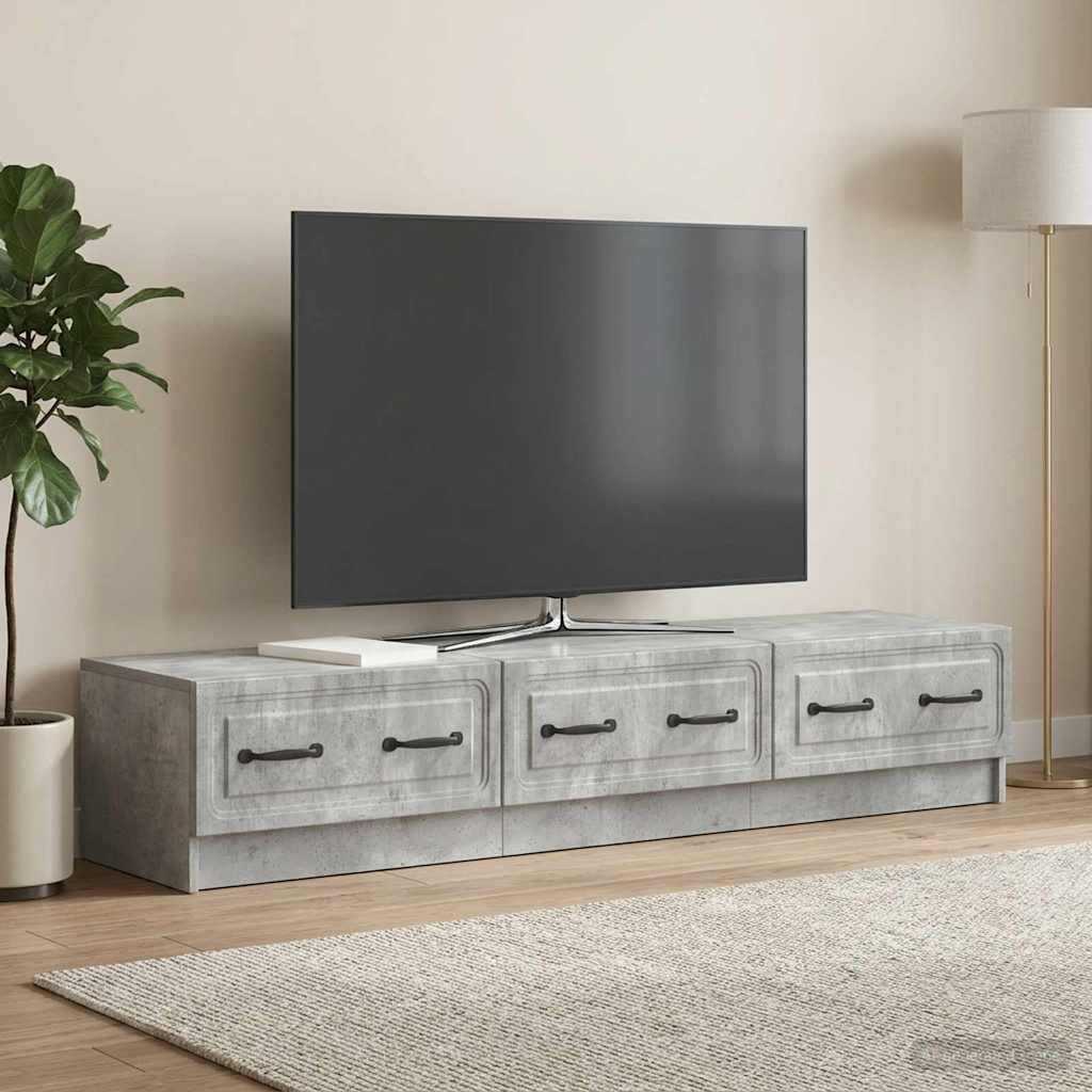 vidaXL Cabinet TV Gri Beton 147 x 34,5 x 27 cm Lemn prelucrat