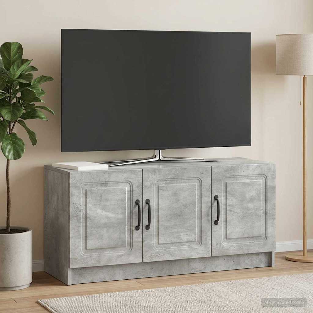TV-kaappi Betoninharmaa 99 x 34,5 x 47 cm Tekninen puu