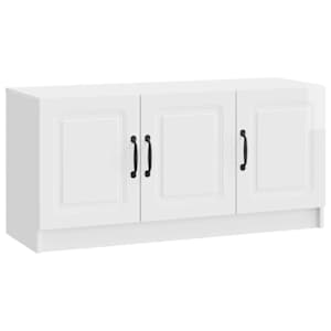 TV omarica Bela visok sijaj 99 x 34,5 x 47 cm Inženirski les