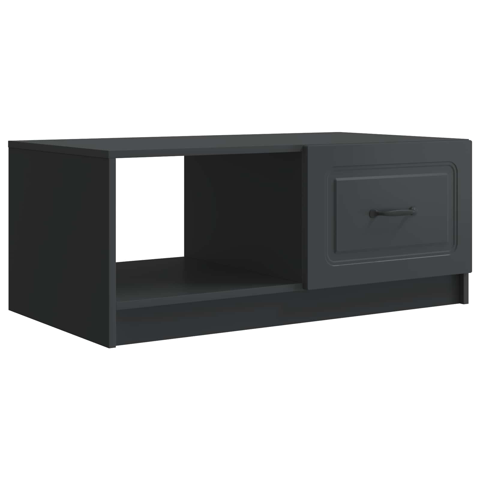 vidaXL Masă de cafea Negru 90 x 50 x 37 cm Lemn prelucrat