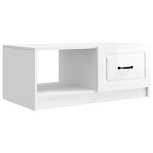 Konferenční stolek Bílá s vysokým leskem 90 x 50 x 37 cm - obrázek 2