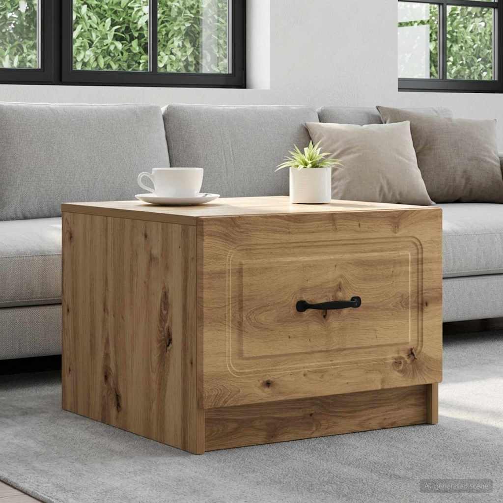  Τραπεζάκι σαλονιού με συρτάρι Artisan Δρυς 49 x 50 x 37 εκ. V-895894