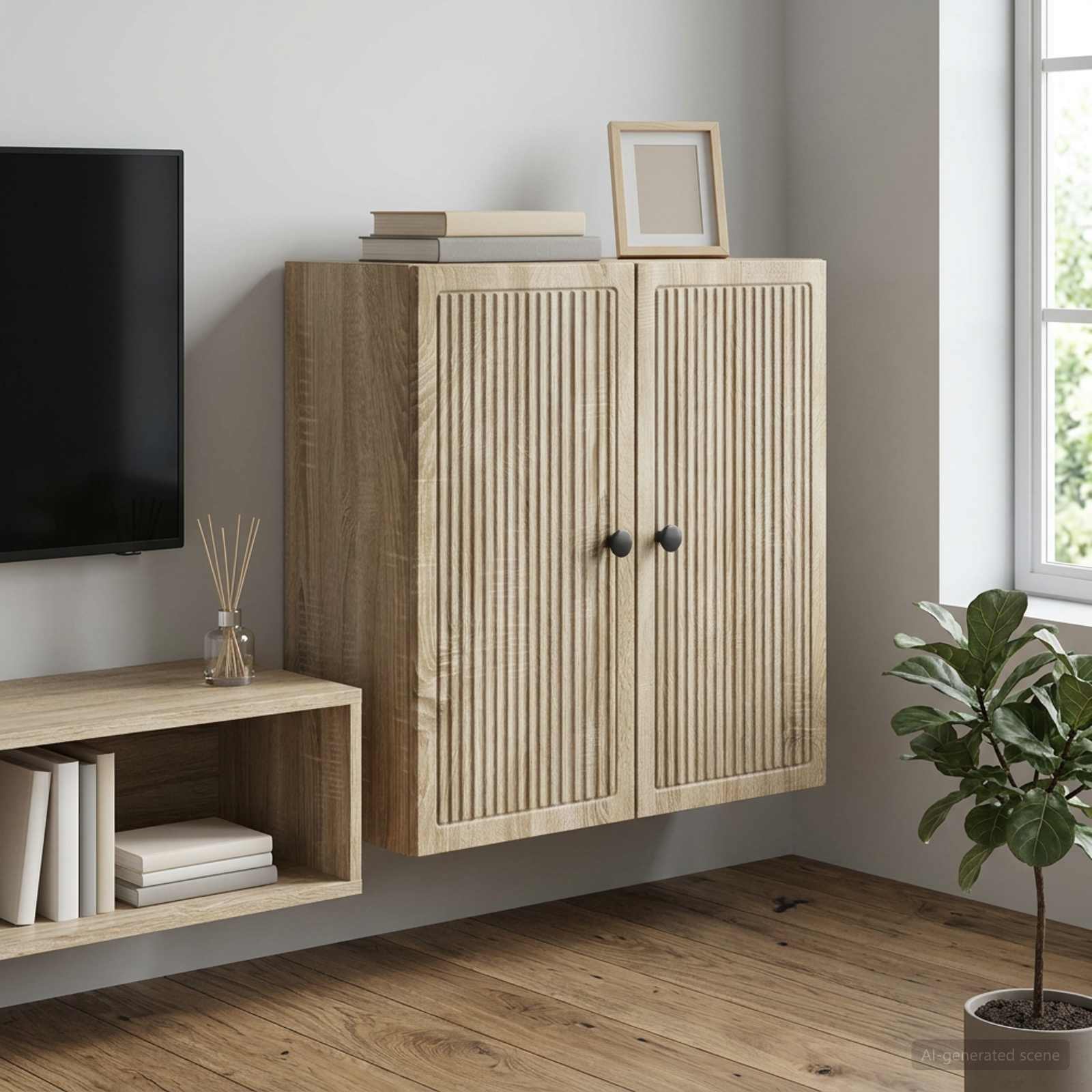 vidaXL Dulap montat pe perete Stejar Sonoma 59 x 31 x 60 cm