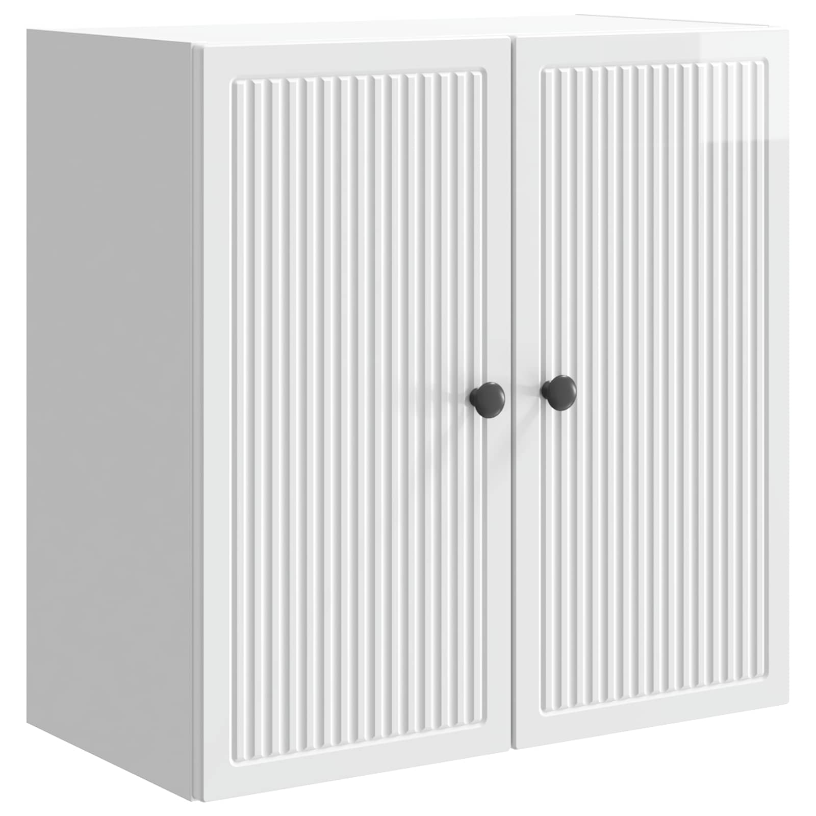 vidaXL Dulap montat pe perete Alb foarte lucios 59 x 31 x 60 cm