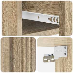 Nástěnný noční stolek 2 pcs Dub sonoma 33 x 34,5 x 20 cm - obrázek 8