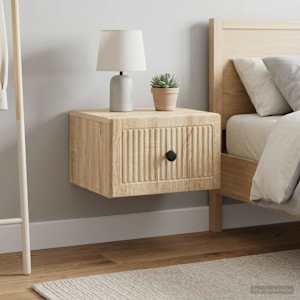 Stenski nočni omarici 2 kos Sonoma hrast 33 x 34,5 x 20 cm
