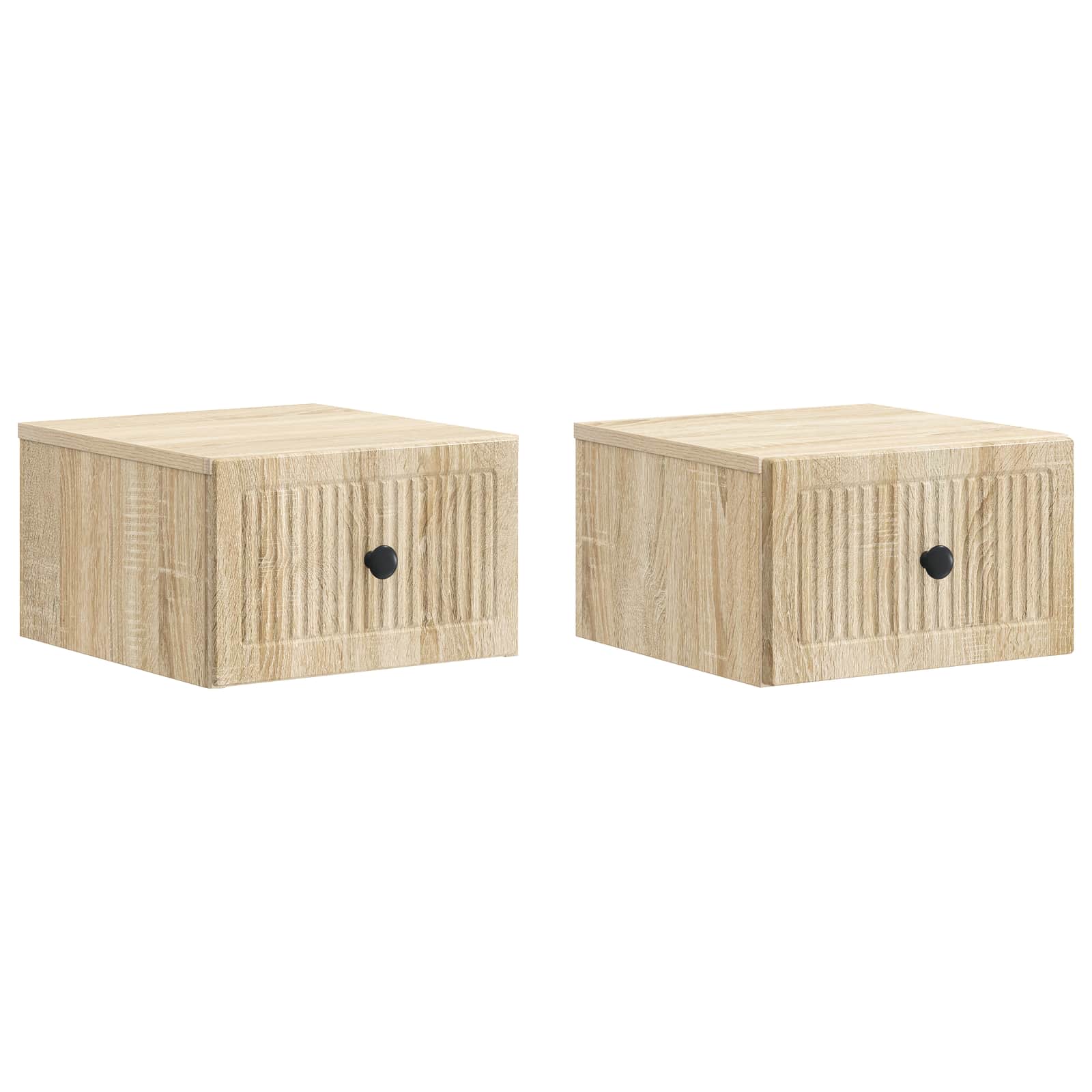 Nástěnný noční stolek 2 pcs Dub sonoma 33 x 34,5 x 20 cm