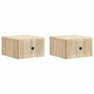 Nástěnný noční stolek 2 pcs Dub sonoma 33 x 34,5 x 20 cm - obrázek 1
