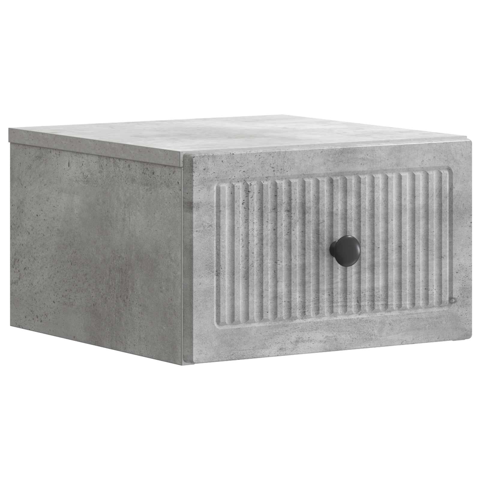 vidaXL Dulap de noapte suspendat cu sertar Gri Beton 33 x 34,5 x 20 cm