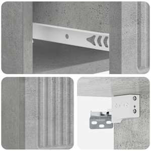 Nástěnný noční stolek 2 pcs Betonově šedá 33 x 34,5 x 20 cm - obrázek 10