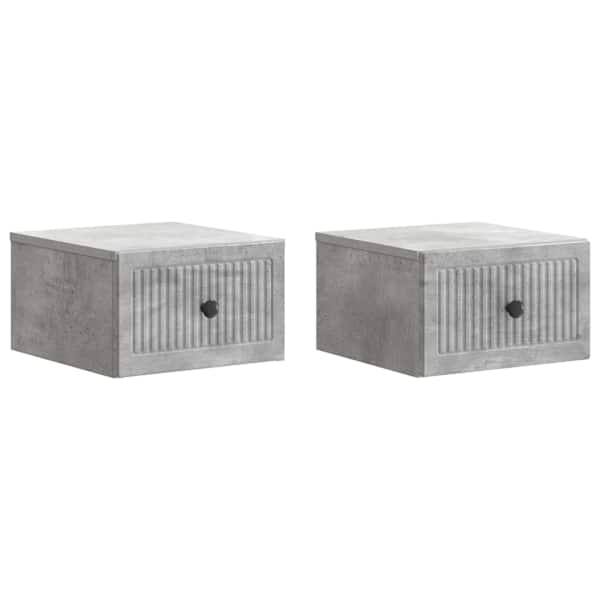 vidaXL Seinale kinnitatav &ouml;&ouml;tis 2 tk Betoonhall 33 x 34,5 x 20 cm