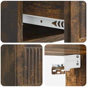 Nástěnný noční stolek 2 pcs Kouřový dub 33 x 34,5 x 20 cm - obrázek 10
