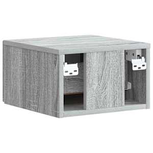 Nástěnný noční stolek 2 pcs Šedá sonoma 33 x 34,5 x 20 cm - obrázek 9