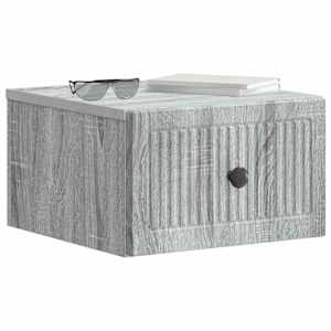 Nástěnný noční stolek 2 pcs Šedá sonoma 33 x 34,5 x 20 cm - obrázek 3