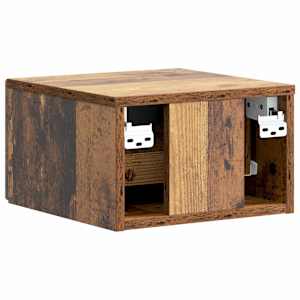 Nástěnný noční stolek 2 pcs Staré dřevo 33 x 34,5 x 20 cm - obrázek 9